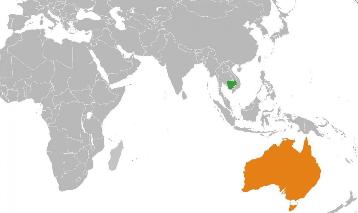 Kambodžan kartta maailman kartta