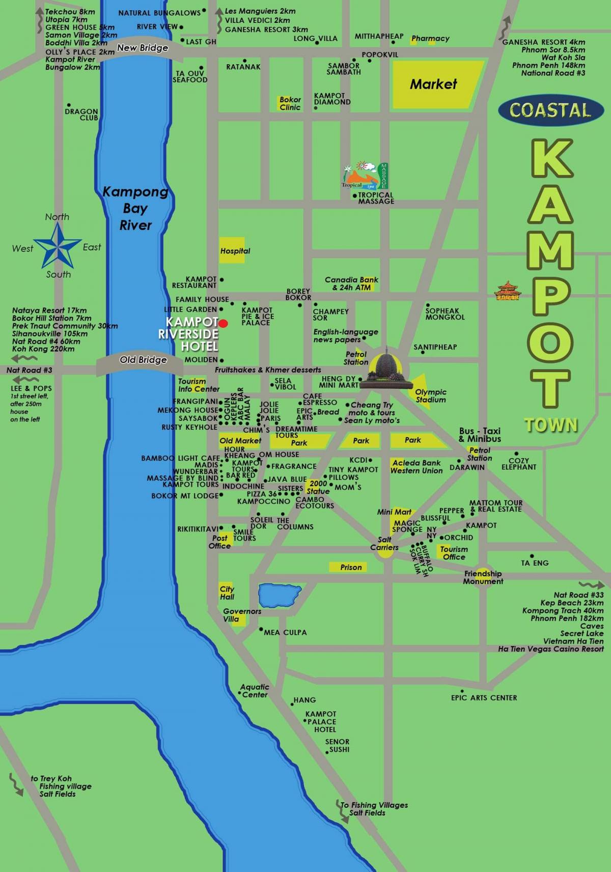 Kartta kampot Kambodža