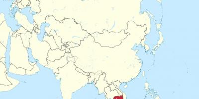Kartta Kambodža aasian
